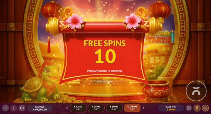 Fortune Tarta - kuanzisha Free Spins